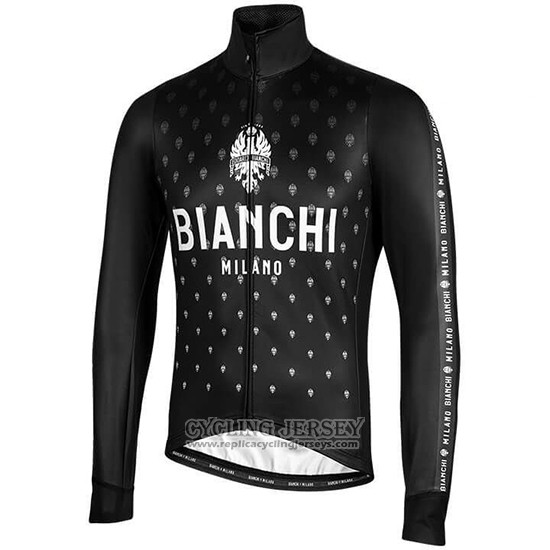 2019 Cycling Jersey Bianchi Milano Ft Black White Long Sleeve And Bib Tight